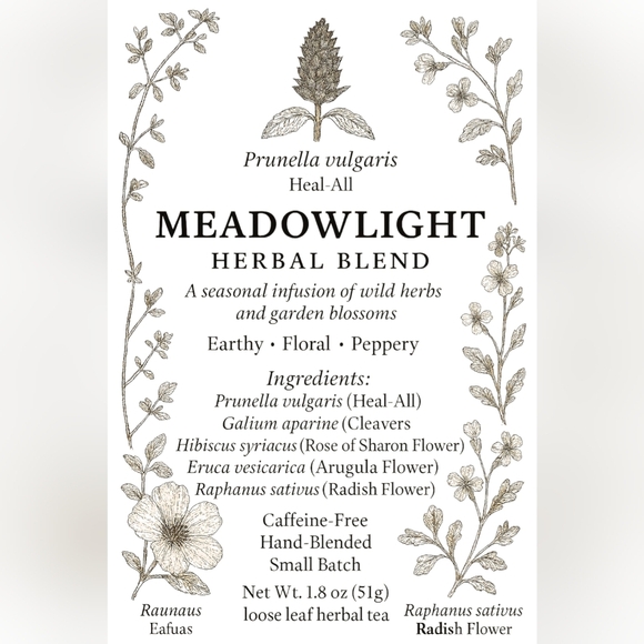 Meadowlight Herbal Blend Loose Leaf Tea | Caffeine-Free Wildflower Infusion - Picture 5 of 6